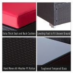 Outsunny 9pcs Garden Wicker Sofa Set Patio Rattan Furniture Outdoor - Image 3