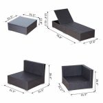 Outsunny 9pcs Garden Wicker Sofa Set Patio Rattan Furniture Outdoor - Image 4