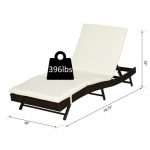 Outsunny Adjustable Patio Pool Wicker Chaise Lounge Rattan Furniture - Image 3