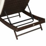 Outsunny Adjustable Patio Pool Wicker Chaise Lounge Rattan Furniture - Image 4