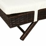 Outsunny Adjustable Patio Pool Wicker Chaise Lounge Rattan Furniture - Image 5