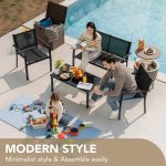 4 Pieces Patio Furniture Set Outdoor Garden Patio Conversation Sets - Image 4