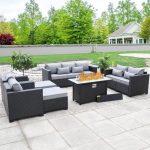 7 PCS Outdoor Furniture Sets 60000BTU 45-Inch Outdoor Propane Fire Pit - Image 2