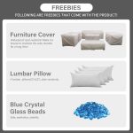 7 PCS Outdoor Furniture Sets 60000BTU 45-Inch Outdoor Propane Fire Pit - Image 6