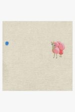 Gray Malin Llama Dot Ivory & Blue Tufted Rug