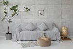 Baby Blue linen couch cover - Image 6