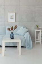 Baby Blue linen couch cover - Image 2