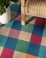 Outdoor Picnic Plaid Rug in PANTONE™ True Blue - Image 4