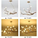Nordic LED Branch Chandelier Lights Living room Lamps Modern Molecular - Image 5