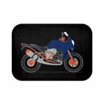 Blue Motorcycle Bath Mat - Image 2