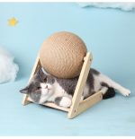 Sleek Wood And Sisal Vertical Cat Toy: The Ultimate Furniture - Image 4