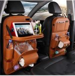 Leather Car Storage Bag Multifunction Seat Back Tray Hanging Bag - Image 4