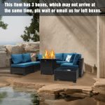 8-Piece Patio Set Furniture Rattan Wicker Outdoor Sectional Sofa with - Image 8