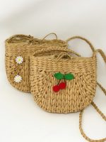 Juicy Bloom Straw Crossbody Bag - Image 2