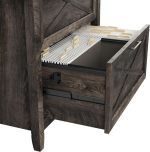 Bush Furniture Key West 2 Drawer Lateral File Cabinet in Dark Gray - Image 3