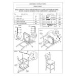 Modern Contemporary Dining Room Furniture Chairs Set Of 2 Counter - Image 2