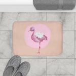 Pink Flamingo Bath Mat - Image 4