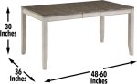 Furniture Abacus Rectangular Dining Table, 48"-60" Table W/ 12" - Image 2