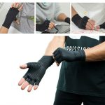 Compression Arthritis Glove Unisex Joint Pain Relief Half Finger Brace - Image 3