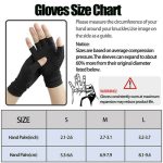 Compression Arthritis Glove Unisex Joint Pain Relief Half Finger Brace - Image 4