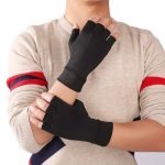 Compression Arthritis Glove Unisex Joint Pain Relief Half Finger Brace - Image 5