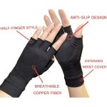Compression Arthritis Glove Unisex Joint Pain Relief Half Finger Brace - Image 6