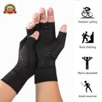 Compression Arthritis Glove Unisex Joint Pain Relief Half Finger Brace - Image 9