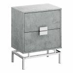 23.5" Particle Board and Chrome Metal Accent Table - Image 6