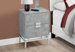 23.5" Particle Board and Chrome Metal Accent Table - Image 7