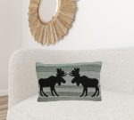 24inches x 5inches x 16inches Lodge Gray Pillow Cover With Poly Insert - Image 5