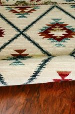 8inches x 10inches Ivory Lodge Area Rug