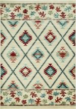 8inches x 10inches Ivory Lodge Area Rug - Image 2