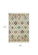 8inches x 10inches Ivory Lodge Area Rug - Image 4
