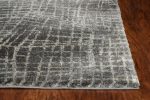 2inches x 7inches Grey Abstract Lines Runner Rug - Image 2