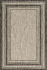 3inches x 5inches Grey Polypropylene Area Rug