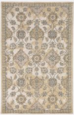 2inches x 7inches Ivory Sand Floral Vine Wool Indoor Runner Rug - Image 5