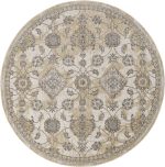 2inches x 7inches Ivory Sand Floral Vine Wool Indoor Runner Rug - Image 3