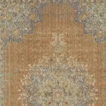 2inches x 3inches Coffee Vintage Wool Accent Rug - Image 4
