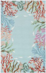 2inches x 3inches Blue Polyester Accent Rug - Image 3