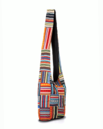 Kathmandu Collection Patchwork Striped Hobo Bag - Image 2