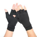 Compression Arthritis Glove Unisex Joint Pain Relief Half Finger Brace - Image 11