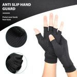 Compression Arthritis Glove Unisex Joint Pain Relief Half Finger Brace - Image 12