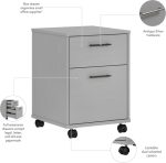 Bush Furniture Key West 2 Drawer Rolling File Cabinet in Cape Cod Gray - Image 4