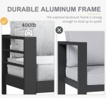 Aluminum Furniture Set with Fire Pit Table, 5 Pieces Patio Sectional - Image 5