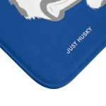 Cute Husky Blue Bath Mat - Image 3
