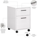 Bush Furniture Key West 2 Drawer Mobile File Cabinet, Rolling File - Image 5