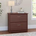 Bush Furniture Cabot 2 Drawer Lateral File Cabinet in Harvest Cherry,