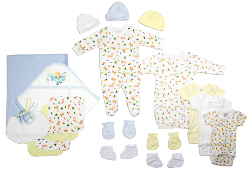 Newborn Baby Boys 21 Pc Layette Baby Shower Gift - Image 1
