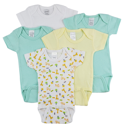 5_Onezies_WYAAGiraffe-1.jpg Bambini Short Sleeve One Piece 5 Pack - Image 1