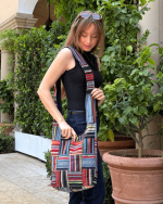 Kathmandu Collection Patchwork Striped Hobo Bag - Image 8